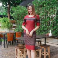 ราคา ชุดเดรสผ้าฝ้ายหมักโคลน ใส่ทำงาน อก34 วัดใต้รักแร้ เอว28 สะโพก36-37 สีแดง. พร้อมส่งค่ะ (4926987410)