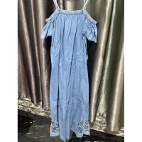 ราคา เสื้อผ้า ชุดเดรส มือสองสาวอวบ เดรสยีนส์เปิดไหล่สาวอวบ (42204722317)