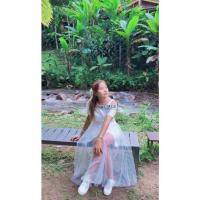 ราคา ชุดเดรสสีขาวผ้ามุ้งซีทรู *ส่งฟรี* (25701297129)