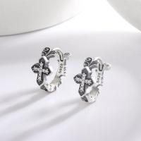 ราคา Suwann.na ต่างหูห่วง ต่างหูเงินแท้ ห่วงไม้กางเขน (28867020614)