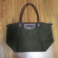 ราคา กระเป๋า Longchamp Le Pliage size M หูยาว มือสอง สีเขียวขี้ม้า (1601222840)