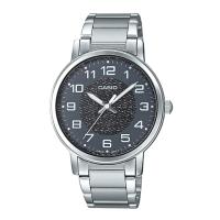 ราคา Casio Standard นาฬิกาข้อมือผู้ชาย สายสแตนเลส รุ่น MTP-E159D,MTP-E159D-1B ( CMG ) สีเงิน (2575052190)