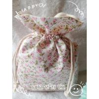 ราคา พร้อมส่ง!!!กระเป๋าผ้าหูรูดลายดอกไม้สีชมพูจิ๋ว มีซับใน ใส่โทรศัพท์ได้ (24573846113)