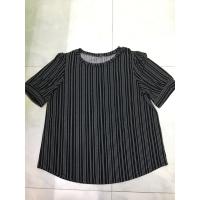 ราคา Adrianna Papell เสื้อสตรีผ้าฝ้ายธรรมดาสีดําสีขาวลายคอกลมแขนสั้น - ไซส์ XL (43058827565)