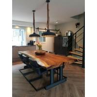 ราคา โต๊ะไม้จามจุรีขาเหล็กสไตล์ลอฟ (11720020600)