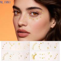 ราคา NLINNI 12 ชิ้น Glitter กระ Face Tattoo, กันน้ํา Long Lasting Face รอยสักชั่วคราว, Moon Facial Art ทิ้งสีเลเซอร์สติกเกอร์แต่งหน้าสวนสนุก (53453110575)