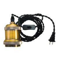 ราคา ชุดขั้วหลอดไฟวินเทจ (E27x1) HI-TEK รุ่น HALDG001CP ขนาด 5 x 5 x 300 ซม. สีทองเหลือง (21372367476)