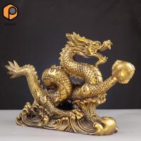 ราคา [สวย] รูปปั้นมังกรฮวงจุ้ยตกแต่ง ,ประติมากรรมห้า,หุ่นมังกรจีน (46353260371)