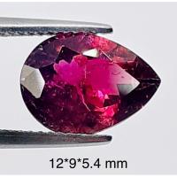 ราคา 3.30 ct โรโดไลท์ โกเมน แท้ ธรรมชาติ Natural Rhodolite Garnet Pear Shape Loose Gemstone For Fine Jewelry (12849222841)