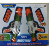 ราคา Gun Shooting กระบอกคู่ ปืนยิงลูกบอล ปืนของเล่น สำหรับเด็ก ของเล่นเด็กผู้ชาย ปืนอัดลม (2675047969)