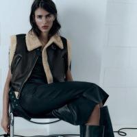 ราคา เสื้อกั๊กหนังขนแกะ(เทียม) ZARAแท้ (Used) size XS (29215582796)