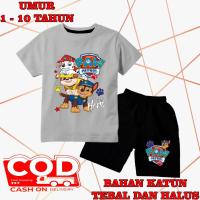 ราคา KATUN ชุดเสื้อยืดเด็กลาย paw patrol dog motif วัสดุผ้าฝ้ายพรีเมี่ยม สกรีน DTF สีดํา cln (29043591732)