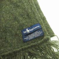 ราคา Polo Ralph Lauren Wool Cashmere Scarf Stole with Fringe Green Direct from Japan Secondhand (26766046586)