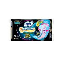 ราคา โซฟี ผ้าอนามัย ขอบปกป้องกลางคืน 29 ซม. (ห่อละ 16 ชิ้น) (43561474169)