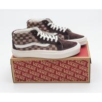 ราคา ♞รองเท้าผ้าใบ vans SK8 mid reissue สีน้ำตาลลายตารางหมากรุกแบบคลาสสิกทรงมิดคัทสำหรับลำลอง 2025 (42862516456)