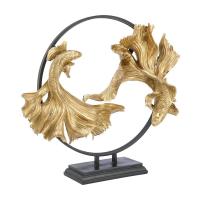 ราคา INDEX LIVING MALL รูปปั้นปลากัด รุ่นออลลีซัน ขนาด 23 นิ้ว - สีทอง/ดำ (16728196817)