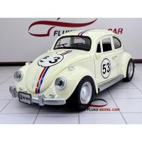 ราคา โมเดลรถ Volkswagen Beetle 1:18 มีไฟ มีเสียง โมเดลรถเหล็ก (28474630987)