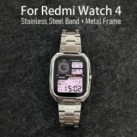 ราคา สแตนเลสสตีล + กรณีโลหะ sutiable สําหรับ Redmi นาฬิกา 4 โลหะ Casio สไตล ์ ป ้ องกันกรอบโลหะนาฬิกาสําหรับ Xiaomi Band 8 Pro เปลี ่ ยน Band อุปกรณ ์ เสริม (24027345467)