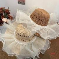 ราคา หมวกกันแดดผ้าชีฟองปีกกว้างเลดี้หมวกระบายอากาศแบบพับได้ (42800132816)