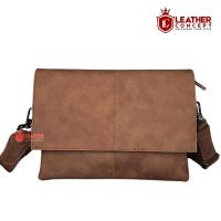 ราคา LEATHER CONCEPT Mens LEATHER Sling Bag กระเป๋าหนังผู้ชาย TANGO KHAKI Sling Bag (51603092074)