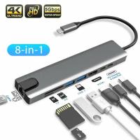 ราคา TYPE C Hub 8 in 1รองรับ TF/PD RJ45 USB3.0 สำหรับพีซี คอมพิวเตอร์ แล็ปท็อป (56951024011)