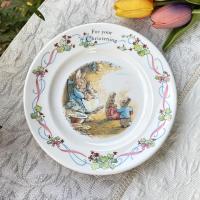 ราคา *มีตำหนิ* จานขนม และชามขนม Wedgwood Federick Warne & Co "Peter Rabbit For Your Christening" Made in England (9971200784)