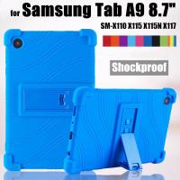 ราคา For Samsung Galaxy Tab A9 8.7 inch X110 X115 X115N X117 Tablet Case Super Shockproof Soft Silicone Protective Case Stand Cover (21785919448)