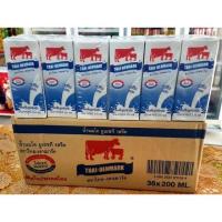 ราคา Thai Denmark นมไทยเดนมาร์คนมโคแท้100%นมวัวแดงรสจืด200ml.ยกลัง36กล่อง หมดอายุ13/05/65 (14770386946)