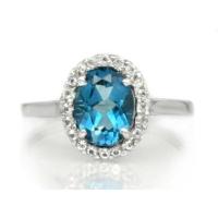 ราคา แหวนเงินแท้ 925 พลอยโทพาซ Topaz น้ำหนัก 1.89 กะรัต พลอยแท้ สีลอนดอนบลู สวยไฟดีมากค่ะ (8399397500)