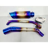 ราคา Sale!!! คอท่อสแตนเลส MSX/MSX-SF/Demon 125 สีไทเท พร้อมปลายท่อ C Project สีไทเท ปลายโค้ง เสียงแน่น (41351965442)