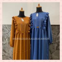 ราคา Alzair Swarovski Pearl Dress วัสดุ Crinkle Airflow Plain Mayung ล่าสุด Busui Adem สบาย (26415180025)