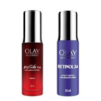 ราคา [ใหม่] OLAY โอเลย์ Regenerist Collagen-Peptide24 เซรั่ม 30ml + Regenerist Retinol24 เซรั่ม 30ml (12364464639)
