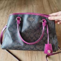 ราคา กระเป๋า Coach มือสอง ถังใหญ่ แคนวาส ขอบม่วง หิ้ว/สะพายไหล่ (19327021783)