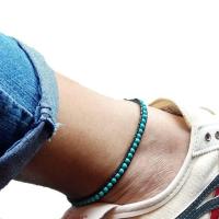 ราคา สร้อยข้อเท้า หนังแท้กับหินสีนำโชค มีให้เลือก 5 แบบ โอนิกซ์ หยก เทอร์ควอยซ์ หยก 9 สี ฮาวไลท์ (1445405717)