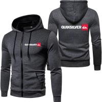 ราคา Hoodie ผู้ชาย Quiksilver แขนยาว Jogging Sportwear Gradient 3D Polka Dots Zipper Hoodie Jacket LJ03 (47753194057)