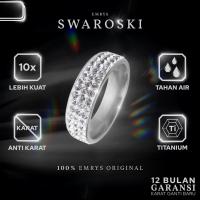 ราคา ซื้อ 1 ฟรี 1 ของขวัญ Emrys แหวนเรียบง่าย SWAROVSKI แหวนไทเทเนียมป้องกันสนิมไทเทเนียมสําหรับผู้ชายและผู้หญิง (43514738589)