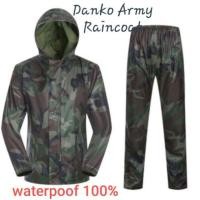 ราคา ชุดกันฝน Danko Raincoat มีแถบสะท้อนแสง (สีลายพรางทหาร)(เสื้อแบบมีหมวกฮู้ดพับเก็บได้+กางเกง+กระเป๋า)ผ้าโพลีเอสเตอร์หนา (1576287934)