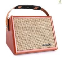 ราคา ammoon AC-15 15W Portable Acoustic Guitar Amplifier Amp BT Speaker with Microphone Input Suppor (26154171330)
