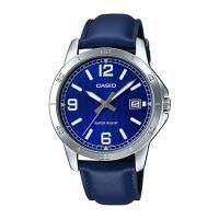ราคา Casio Standard นาฬิกาข้อมือผู้ชาย สายหนัง รุ่น MTP-V004L,MTP-V004L-2B- สีน้ำเงิน (3414591996)