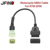 ราคา อะแดปเตอร์สายเคเบิ้ลเชื่อมต่อ 6PIN 16 Pin เป็น OBD2 OBD 2 สําหรับรถจักรยานยนต์ KTM Motorbike OBD 2 (25572050277)