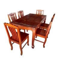 ราคา โต๊ะไม้ประดู่แผ่นเดียว 6ที่นั่ง ชุดโต๊ะไม้ประดู่ โต๊ะรับประทานอาหารไม้ประดู่ (56101995824)