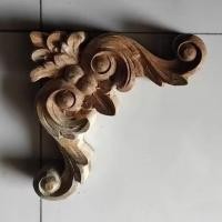 ราคา มุมไม้สักแกะลาย | มุมแกะสลัก 10ซม. x 10ซม (42915490684)