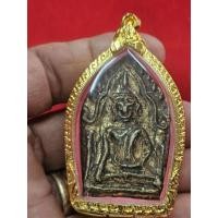 ราคา พระขุนแผนวัดใหญ่ชัยมงคลด้านหลังเป็น พระ ผงสุพรรณ พร้อมกรอบทองไมครอน (57152444349)