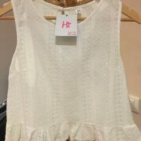 ราคา เสื้อลูกไม้ลายฉลุสีขาว น่ารัก (2850811664)