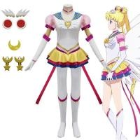ราคา ชุดคอสเพลย์เซเลอร์มูนในสต็อก ชุดคอสเพลย์ Usagi Tsukino เซเลอร์มูน ชุดต่อสู้เวอร์ชันละคร (27031451554)