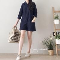 ราคา ชุดหมีจั๊มสูทขาสั้นทรงปล่อย (82985378)