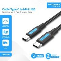 ราคา VENTION COWBH ประเภท C ถึง Mini USB B 5 Pin ชาย Fast Charging 2A 2 เมตร 2M สายกล้องดิจิตอลกล้องฮาร์ดดิสก์ไดรฟ์ HDD ภายนอก HardDisk (54203212430)