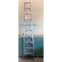 ราคา ส่งฟรี!NEWCON บันไดอลูมิเนียม 10 ขั้น/ฟุต(ขึ้น-ลงทางเดียว)สูง 2.95 เมตร หนา 1.5มม.น้ำหนัก 8.8กก.รับน้ำหนัก 120กก. (3860974715)