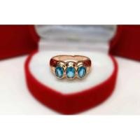 ราคา แหวนพลอยสามเม็ดสีฟ้า#แหวนข้อมะขามสีฟ้า (23919566283)