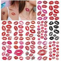 ราคา สติกเกอร์สักTemporary 12ชิ้น สีแดงสดใส สำหรับใช้งานชั่วคราว (53501417617)